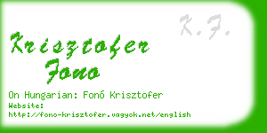 krisztofer fono business card