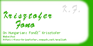 krisztofer fono business card